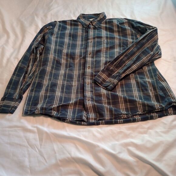 Cabela's Men's L/S Blue Plaid Button Down XL Legendary Quality. Office Event - Picture 1 of 7
